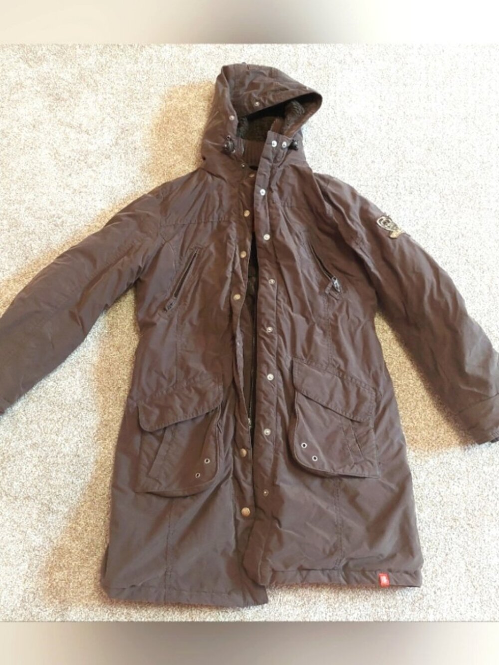 EDC by Esprit Brown Hooded Winter Parka Womens M
